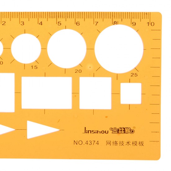 Network Technique Technical Drawing Template KT Soft Plastic Ruler Drafting Design Stencil