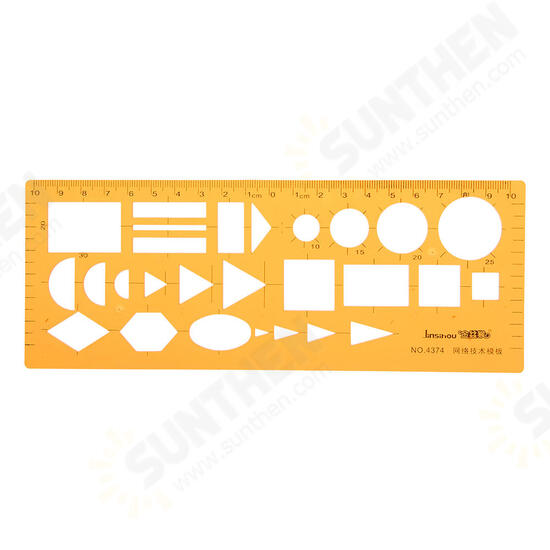 Network Technique Technical Drawing Template KT Soft Plastic Ruler Drafting Design Stencil