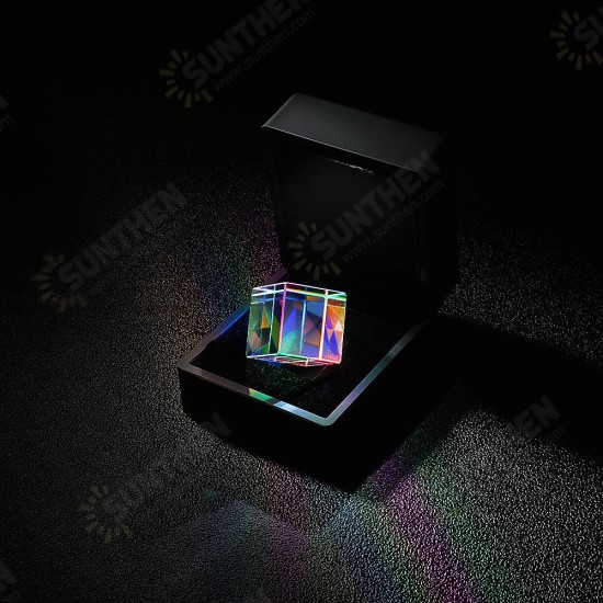 Optical Glass Crystal Combiner Prism X Cube Lab RGB Dispersion Splitter Prism With Box Physics Educational Gift Toy 20mm/23mm