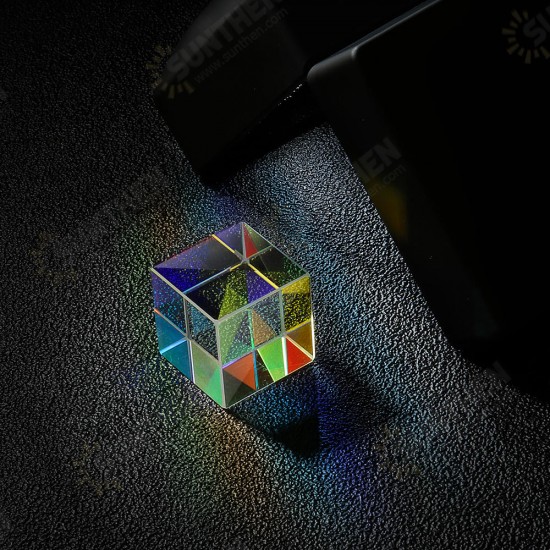 Optical Glass Crystal Combiner Prism X Cube Lab RGB Dispersion Splitter Prism With Box Physics Educational Gift Toy 20mm/23mm