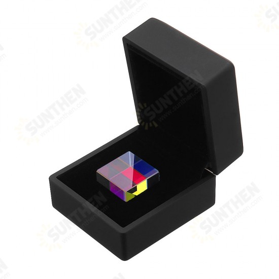 Optical Glass Crystal Combiner Prism X Cube Lab RGB Dispersion Splitter Prism With Box Physics Educational Gift Toy 20mm/23mm