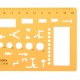 Physical Electrical Circuit Symbols Drafting Drawing Template KT Soft Plastifc Ruler Design Stencil