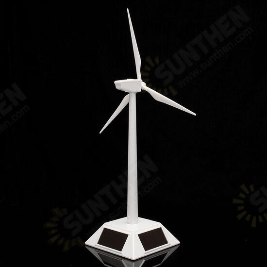 Plastic Solar Powered Windmill Wind Mill Turbine Teaching Tool & Desktop Display Tray Holder