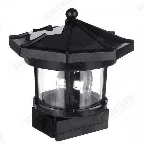 Solar Powered Lighthouse LED Rotating Solar Light Outdoor Garden Lighting Lamp Decor