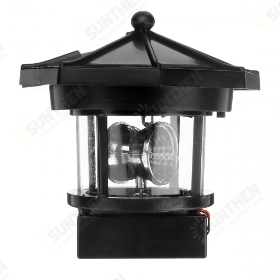 Solar Powered Lighthouse LED Rotating Solar Light Outdoor Garden Lighting Lamp Decor