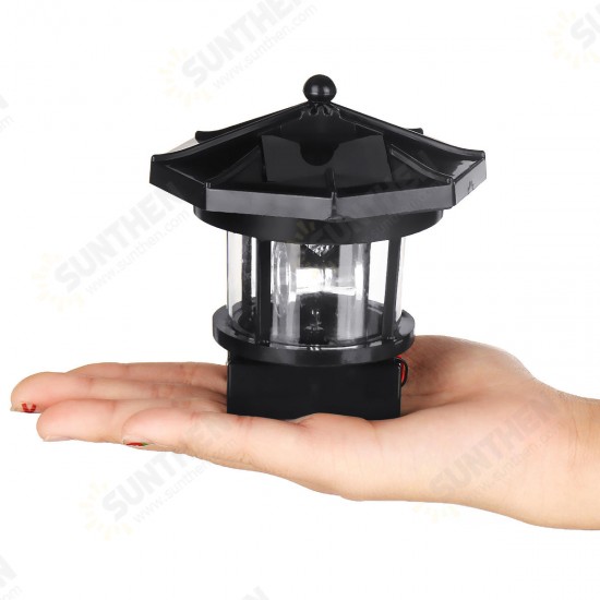 Solar Powered Lighthouse LED Rotating Solar Light Outdoor Garden Lighting Lamp Decor