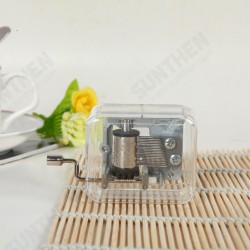 Transparent Plastic Music Box Acrylic Hand Music Box Songs Multiple Tunes Decorations Birthday Gifts Transparent Plastic Music Box Acrylic Hand Music Box Songs Multiple Tunes Decorations Birthday Gifts