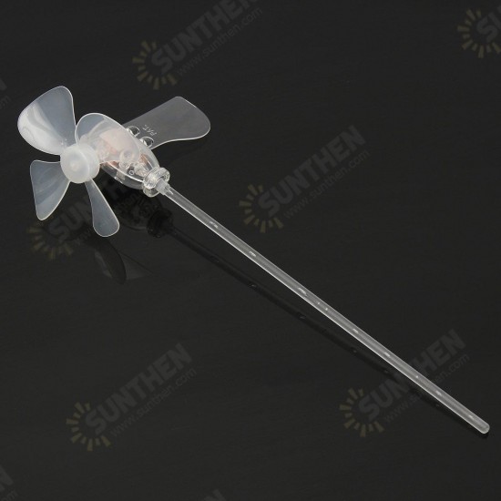 Vertical DIY Small Dc Motor LED Windmill Turbines Wind Generator Model Green/White