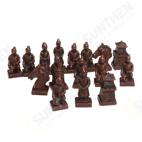 Vintage Wooden Chinese Chess Board Table Game Set Pieces Gift Toy Collectibles