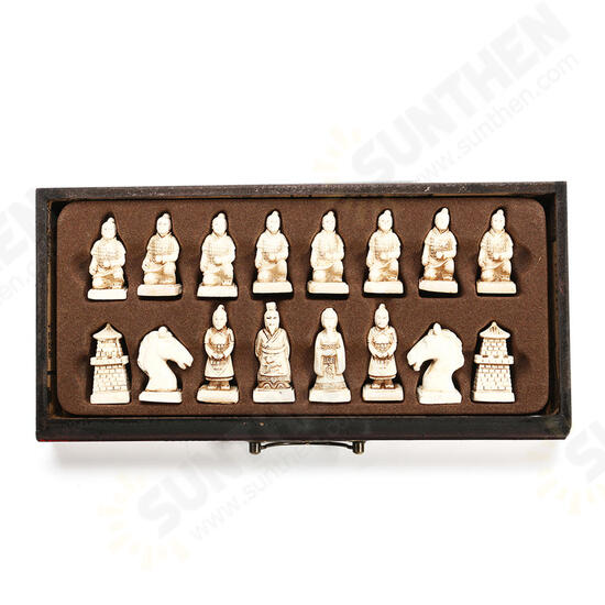 Vintage Wooden Chinese Chess Board Table Game Set Pieces Gift Toy Collectibles