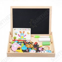 Wood Magnetic Drawing Board Animal Puzzle Toys Jigsaw Puzzle Toy Kids Early Educational Learning Wood Magnetic Drawing Board Animal Puzzle Toys Jigsaw Puzzle Toy Kids Early Educational Learning