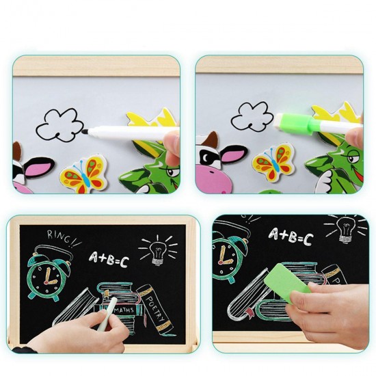Wood Magnetic Drawing Board Animal Puzzle Toys Jigsaw Puzzle Toy Kids Early Educational Learning