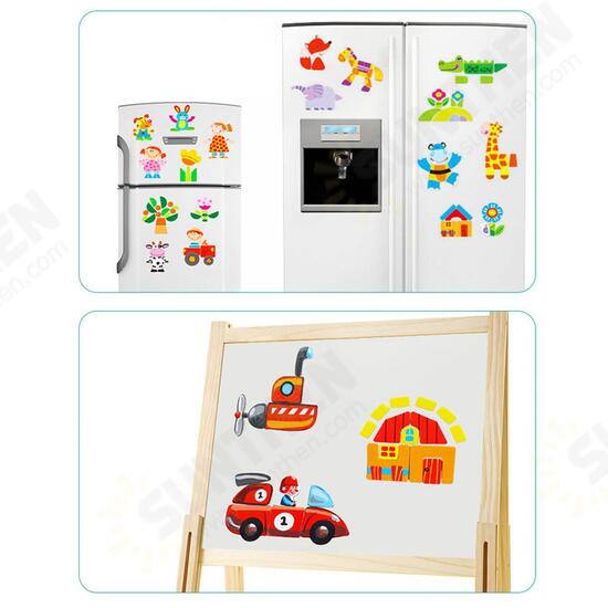 Wood Magnetic Drawing Board Animal Puzzle Toys Jigsaw Puzzle Toy Kids Early Educational Learning