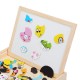 Wood Magnetic Drawing Board Animal Puzzle Toys Jigsaw Puzzle Toy Kids Early Educational Learning