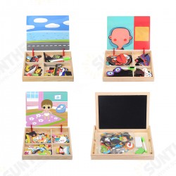 Wood Magnetic Drawing Board Animal Puzzle Toys Jigsaw Puzzle Toy Kids Early Educational Learning Wood Magnetic Drawing Board Animal Puzzle Toys Jigsaw Puzzle Toy Kids Early Educational Learning