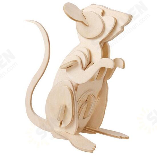 Wooden 3D Puzzle Jigsaw Dragon Snake Animal Shaped Puzzles Toy Kid's Child's Educational Toys Gift