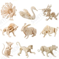Wooden 3D Puzzle Jigsaw Dragon Snake Animal Shaped Puzzles Toy Kid's Child's Educational Toys Gift Wooden 3D Puzzle Jigsaw Dragon Snake Animal Shaped Puzzles Toy Kid's Child's Educational Toys Gift