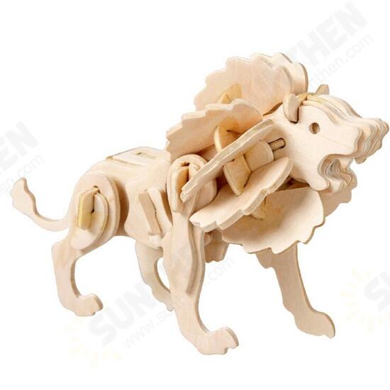 Wooden 3D Puzzle Jigsaw Dragon Snake Animal Shaped Puzzles Toy Kid's Child's Educational Toys Gift