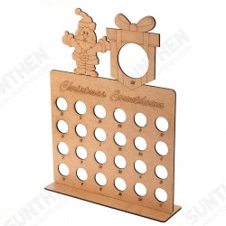 Wooden Christmas Advent Calendar Christmas Claus Decoration Fits 25 Circular Chocolates Candy Stand Rack Wooden Christmas Advent Calendar Christmas Claus Decoration Fits 25 Circular Chocolates Candy Stand Rack