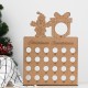 Wooden Christmas Advent Calendar Christmas Claus Decoration Fits 25 Circular Chocolates Candy Stand Rack