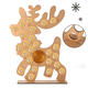 Wooden Christmas Advent Calendar Christmas Elk Decoration Fits 25 Circular Chocolates Candy Stand Rack