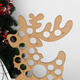 Wooden Christmas Advent Calendar Christmas Elk Decoration Fits 25 Circular Chocolates Candy Stand Rack