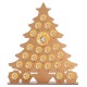 Wooden Christmas Advent Calendar Christmas Tree Decoration Fits 25 Circular Chocolates Candy Stand Rack