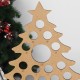 Wooden Christmas Advent Calendar Christmas Tree Decoration Fits 25 Circular Chocolates Candy Stand Rack