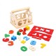 Wooden Digital House Detachable Digital Shape Matching Blocks House Kid's Child's Early Educational Toys