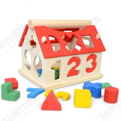 Wooden Digital House Detachable Digital Shape Matching Blocks House Kid's Child's Early Educational Toys Wooden Digital House Detachable Digital Shape Matching Blocks House Kid's Child's Early Educational Toys