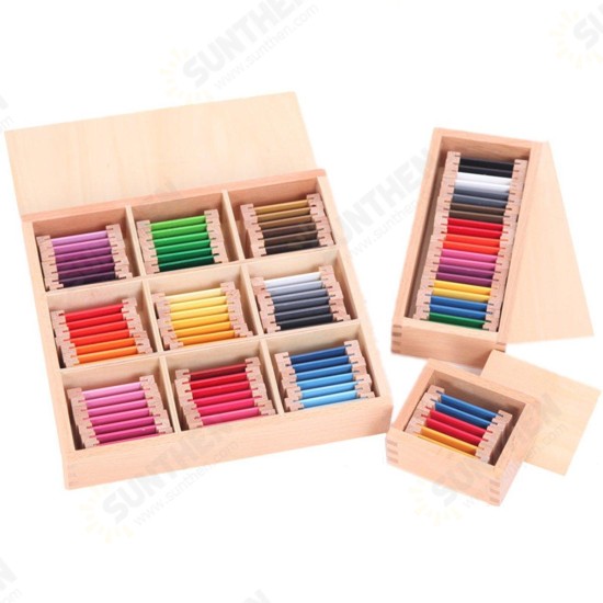 Wooden Montessori Sensorial Teaching Tool Color Tablet Educational School Learning Toy Gift