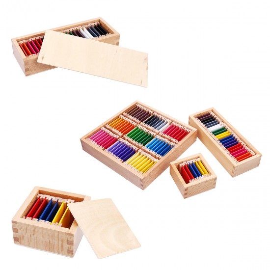 Wooden Montessori Sensorial Teaching Tool Color Tablet Educational School Learning Toy Gift