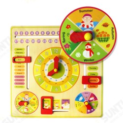 Wooden Multifunction Learning Clock Toy Alarm Calendar Cognition Educational Toys Wooden Multifunction Learning Clock Toy Alarm Calendar Cognition Educational Toys