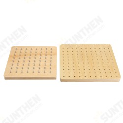 Wooden Nail Board Plate Kids Mathematics Geometry Space Educational Children Toy Wooden Nail Board Plate Kids Mathematics Geometry Space Educational Children Toy