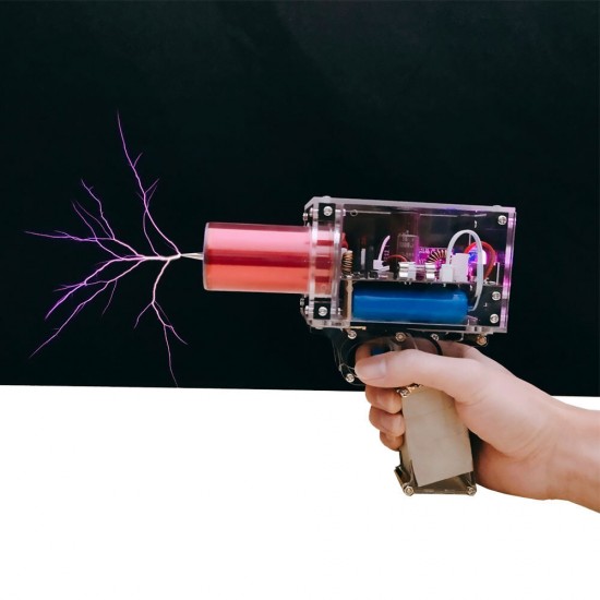 13cm Handheld Portable Artificial Lightning Scientific Experiment Tesla Coil with 12.6V 1A Power Supply Toy