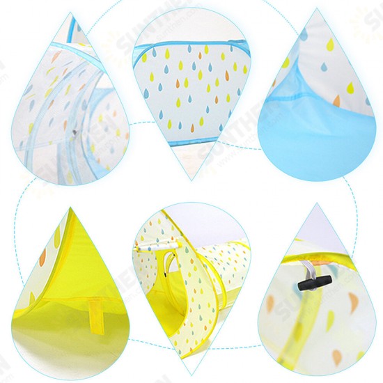 3 In 1 Yellow/Blue Play Ball Pool Crawling Tunnel Folding Tent for Children's Games