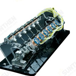 4/8/12 Coil Solenoid Engine Model High-speed Motor V-type Engine Model Toy Gift 4/8/12 Coil Solenoid Engine Model High-speed Motor V-type Engine Model Toy Gift