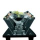 4/8/12 Coil Solenoid Engine Model High-speed Motor V-type Engine Model Toy Gift