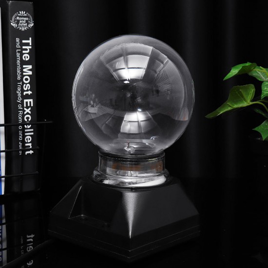 5 Inch Music Plasma Ball Sphere Light Crystal Light Magic Desk Lamp Novelty Bule Light Home Decor