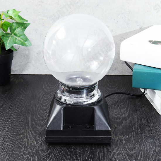 5 Inch Music Plasma Ball Sphere Light Crystal Light Magic Desk Lamp Novelty Bule Light Home Decor