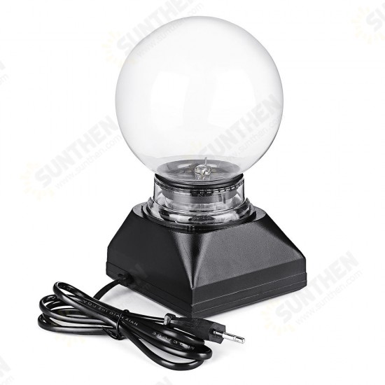 5 Inch Music Plasma Ball Sphere Light Crystal Light Magic Desk Lamp Novelty Bule Light Home Decor