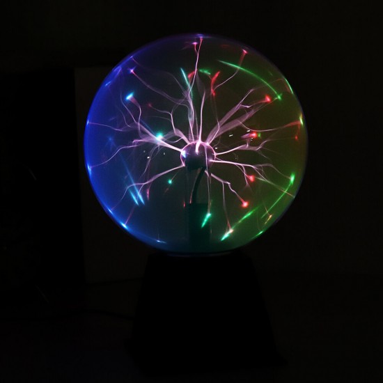 8 Inches Mixture Color Light Plasma Ball Electrostatic Voice-controlled Desk Lamp Magic Light