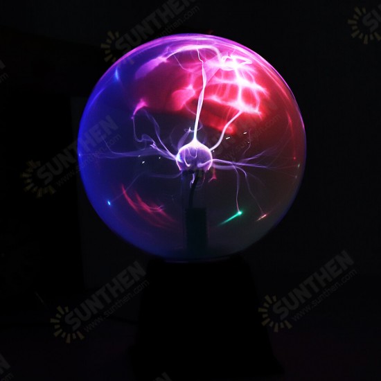 8 Inches Mixture Color Light Plasma Ball Electrostatic Voice-controlled Desk Lamp Magic Light