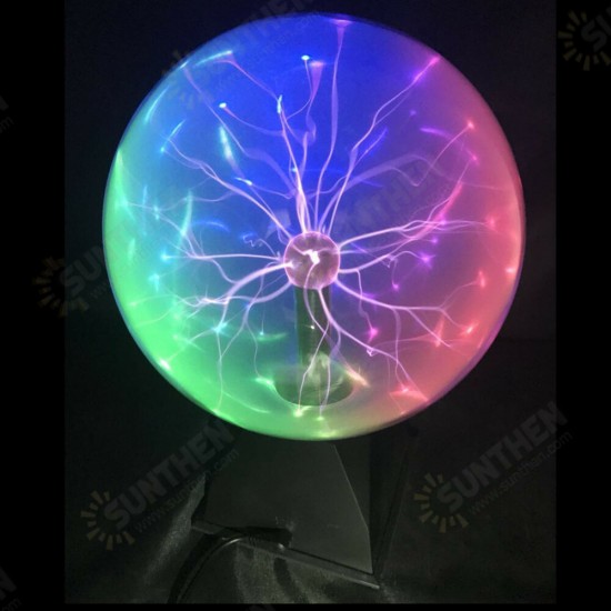 8 Inches Mixture Color Light Plasma Ball Electrostatic Voice-controlled Desk Lamp Magic Light