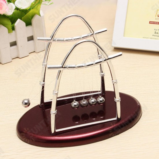 Arc-shaped Newton's Cradle Balance Ball Science Puzzle Fun Desk Toy