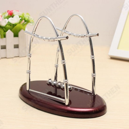 Arc-shaped Newton's Cradle Balance Ball Science Puzzle Fun Desk Toy