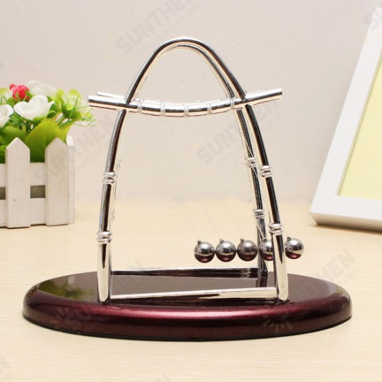 Arc-shaped Newton's Cradle Balance Ball Science Puzzle Fun Desk Toy Arc-shaped Newton's Cradle Balance Ball Science Puzzle Fun Desk Toy