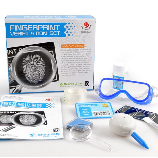 Children's DIY Forensic Science Experiment Fingerprint Verification Educational Set Indoor Toys