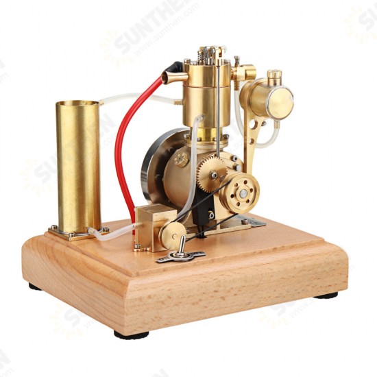 EM4 Gasoline Engine Model Stirling Water-cooled Cooling Structure With A Cooling Water Tank And A Circulating Gear Pump