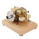 ET5S Horizontal Two Cylinder Engine Model Water-cooled Cooling Structure Brass And Stainless Steel STEM Engine Toys Collection Gifts